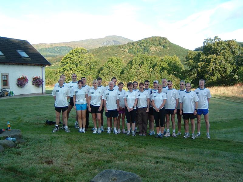 DSCF0081 Team photo - resplendent in the event T-shirts.